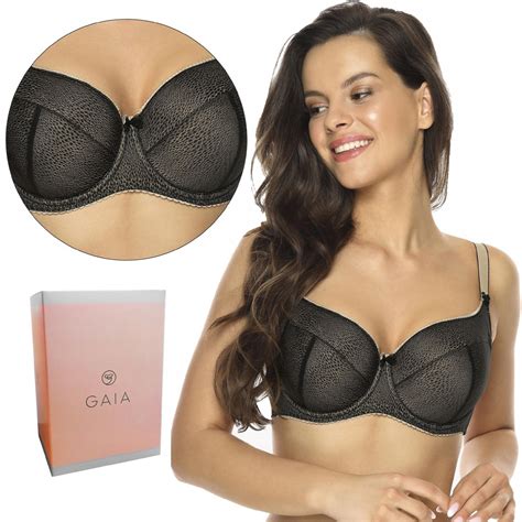 Biustonosz Gaia Full Cup Danielle 1060 Czarny 75G GAIA Moda Sklep