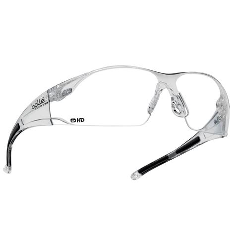 Bolle Rush Safety Glasses Clear Hd Hydrophobic Lens