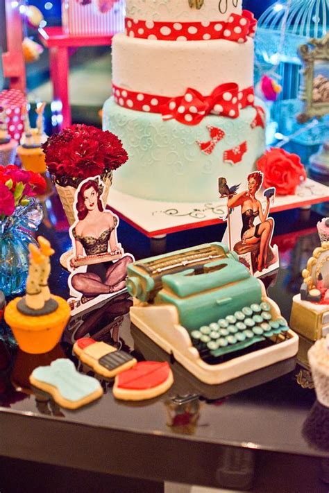 Chá de lingerie temático Pin Up Projeto Noivinha Por Jéssica Moraes