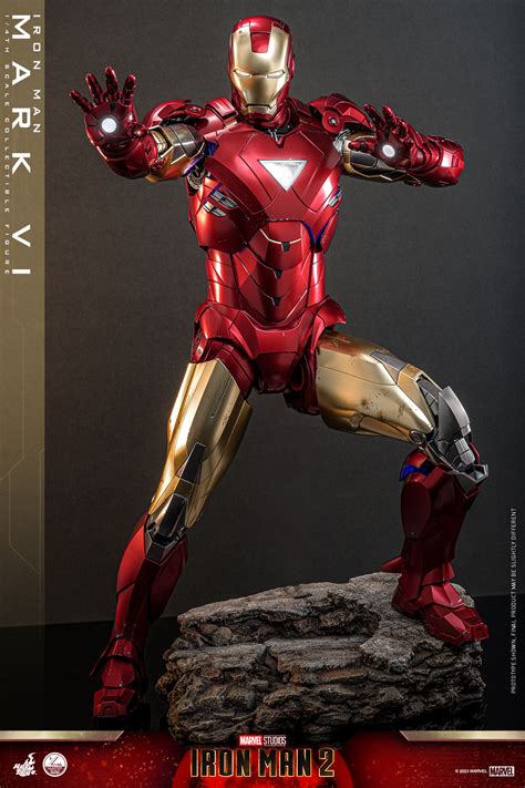 Hot Toys鋼鐵人2鋼鐵人馬克6Iron Man Mark VI1 4 比例收藏級人偶 配備多個戰損替換裝甲