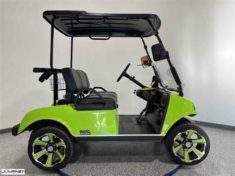 2024 Evolution Classic 2 Plus Lime Green 48V Lithium Ion Golf Cart