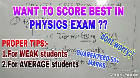 How To Score In Physics CBSE Board Exam Tips Tricks YouTube