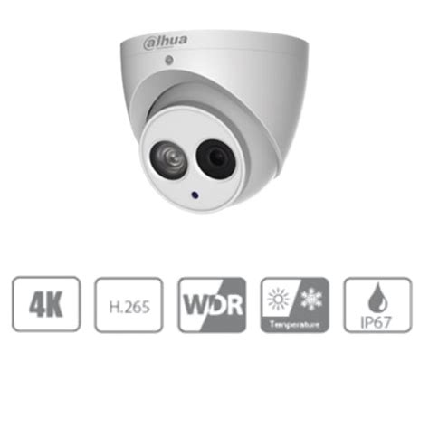 Ip Dome Camera 8mpx Fixed Lens 4mm Dahua Ipc Hdw4831em Ase