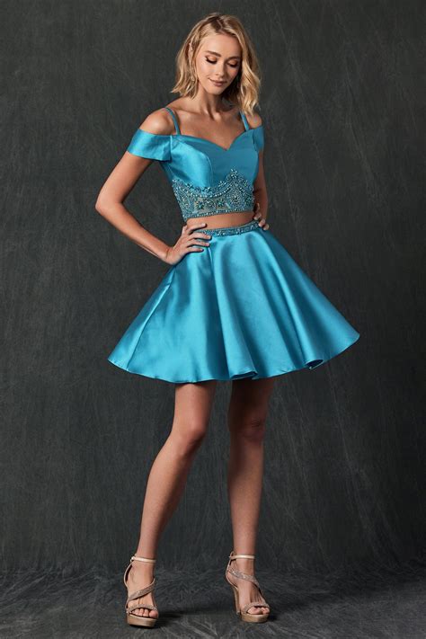 turquoise dresses for homecoming