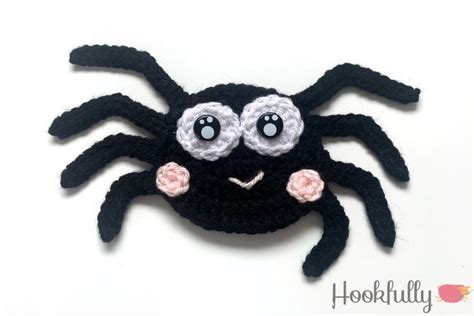 Free Crochet Spider Pattern To Make A Cute Halloween Applique The Flat