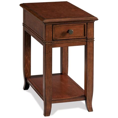 Riverside Furniture Campbell 1 Drawer End Table In Burnished Cherry Cymax Business