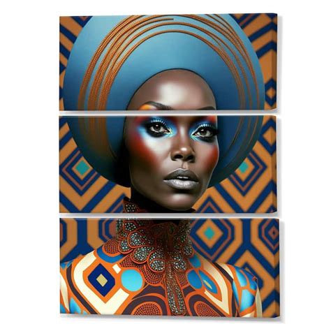 Designart Classy Portrait Of Elegant African Lady Iv African American Woman Canvas Art Print