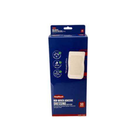 hospiguard adhensive wound dressing  pad mm  mm bpc