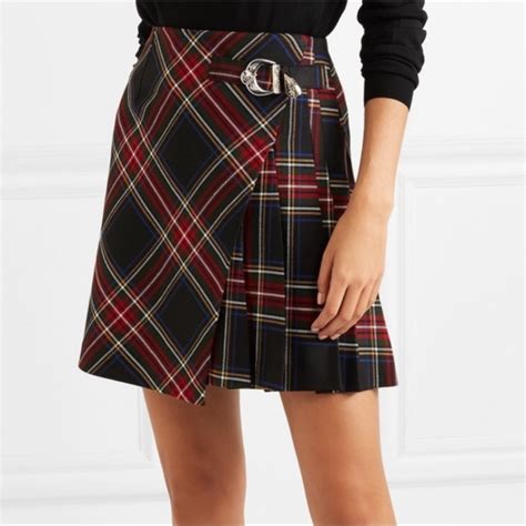 Maje Skirts Maje Wrap Effect Tartan Mini Kilt Skirt Poshmark