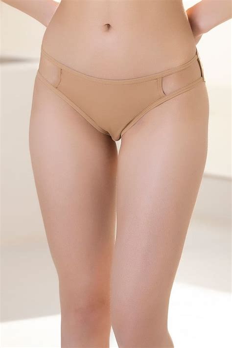 Buy Low Waist Bikini Panty In Nude Colour With Cut Out Sides Cotton Online India Best Prices