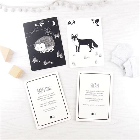 Baby Sensory Flash Cards High Contrast Black And White Etsy