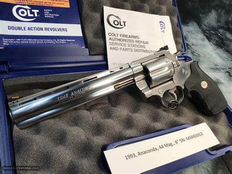 1993 Colt Anaconda 8 inch, .44 Magnum, Boxed, Beautiful for sale