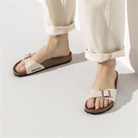 Madrid Birko Flor Graceful Pearl White Birkenstock