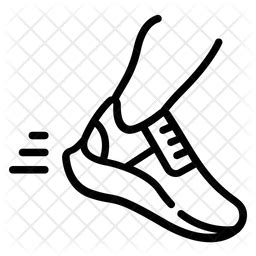 Running Shoe Icon - Download in Line Style