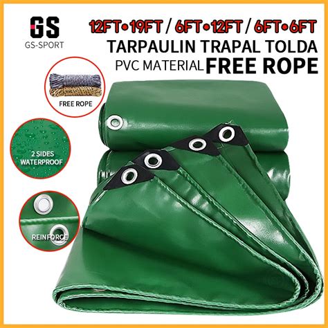 Trapal Waterproof Makapal Buy 1 Take 1rope Size 6ft X12ft Tarpaulin