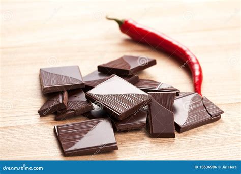 Dark Chili Chocolate Stock Photo Image Of Chili Dessert 15636986