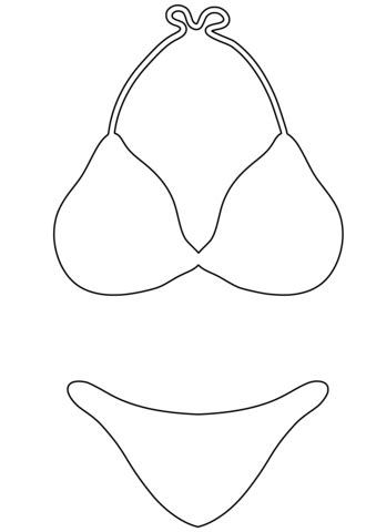 Shape Of Bikini Free Printable Papercraft Templates