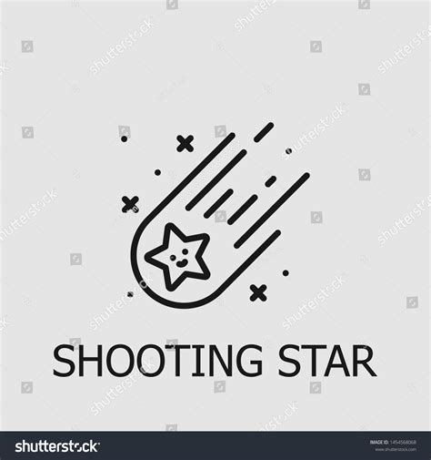 Outline Shooting Star Vector Icon Shooting Stock Vector (Royalty Free ...