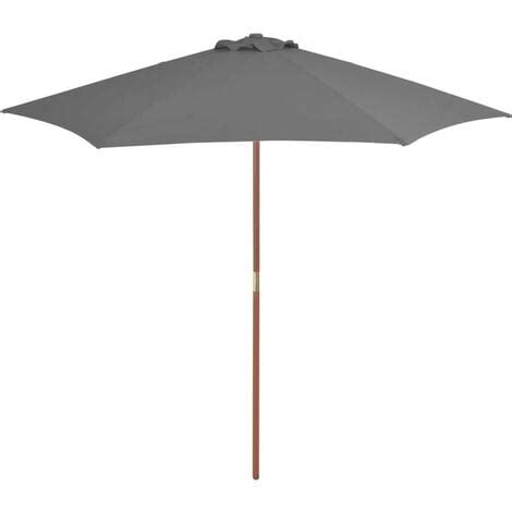 VidaXL Parasol D Ext Rieur Avec M T En Bois 270 Cm Anthracite