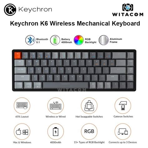 Jual Keychron K Key Wireless Keyboard Rgb Aluminum Frame Hot Swap Shopee Indonesia