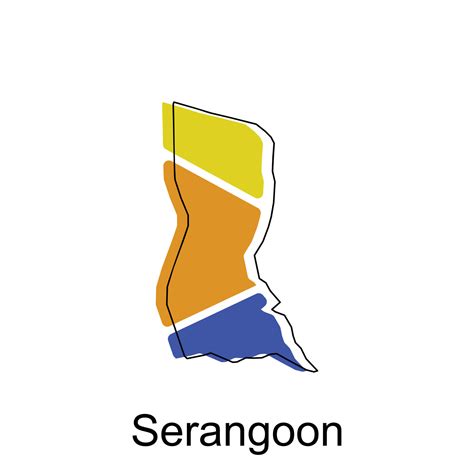 map  serangoon vector design template national borders  important