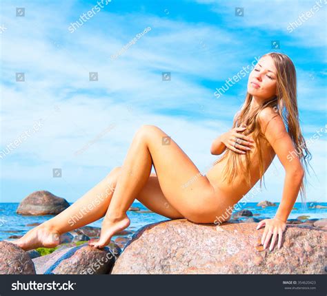 Sitting Nude Beach Stock Photo Shutterstock
