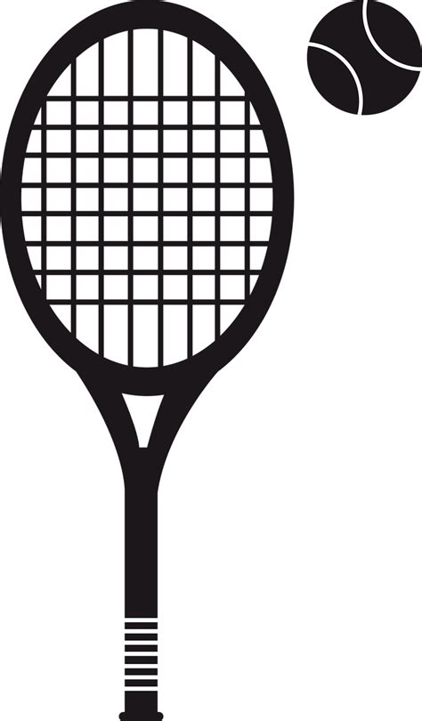 Tennis Racket Clipart Black And White