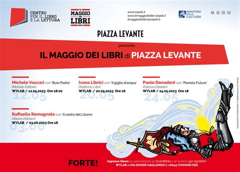 Torna Il Ciclo Maggio Dei Libri Di Piazza Levante Con Quattro