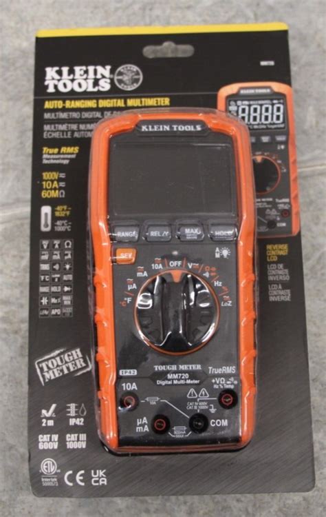 New Klein Tools Mm720 Auto Ranging Digital Multimeter True Rms 1000v