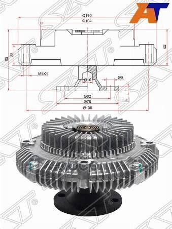 Купить Вискомуфта Toyota Hilux 2L-Te/5L Sat арт. ST-16210-54210 в Омске ...