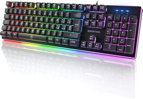 EZONTEQ Tastiera Gaming PC Tastiera Italiana Giochi RGB LED