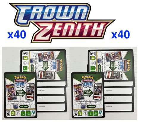 Mavin 40 Pokemon Crown Zenith Tcg Online Live Code Cards Sent Via Message