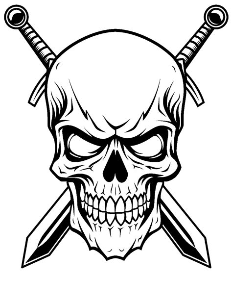 Skull Coloring Pages Free Printable Sheets 7224 The Best Porn Website