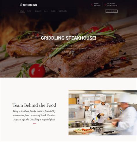 Steakhouse Restaurant Wordpress Themes Site Bloom