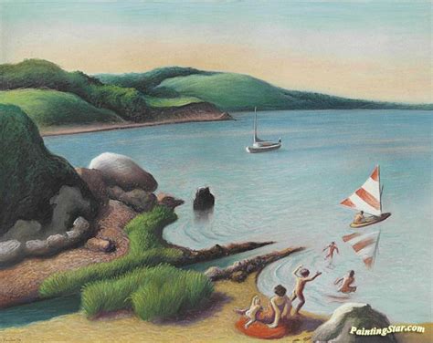 Menemsha Pond I Artwork By Thomas Hart Benton Oil Painting & Art Prints On Canvas For Sale ...