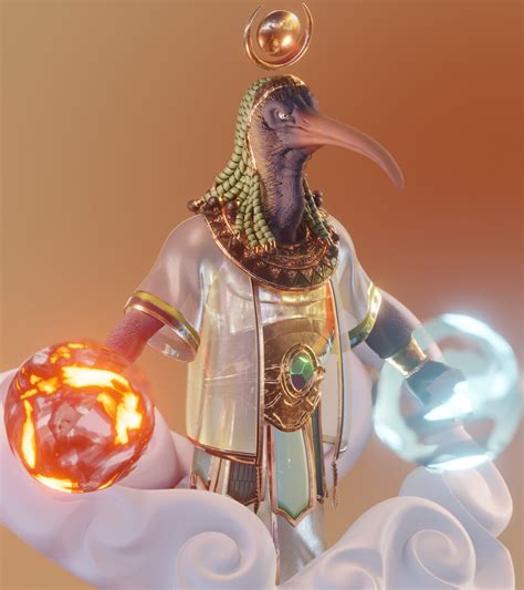 Artstation Thoth The Egyptian God Of Magic Wisdom And Writing