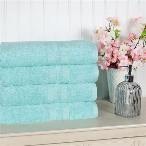 BNM Ultra-Soft Cotton Assorted Towels (Set of 4), Cyan - Walmart.com