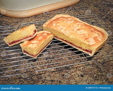 Delicious Homemade Bakewell Tart Slices Cake Pudding Cuisine Treats