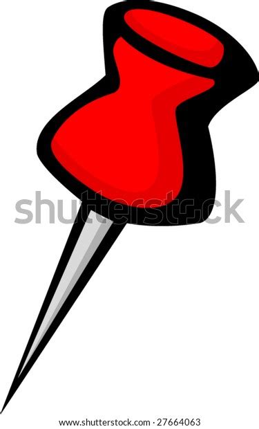 Pushpin Thumb Tack Stock Vector Royalty Free 27664063