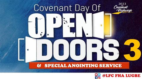 Nd Service Covenant Day Of Open Doors And Anointing Service