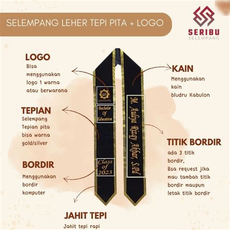 Jual KILAT 1 HARI JADI Selempang Leher Tepi Pita Logo Selempang