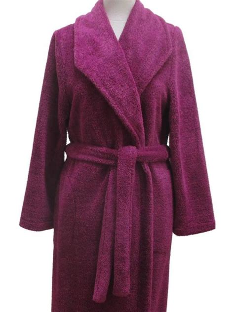 robe de chambre longue hiver Régence tissu polaire chaud Lingerie Mauve