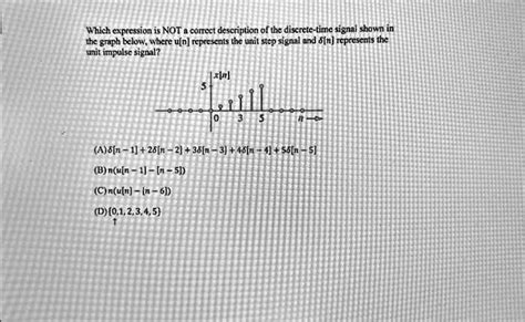 Solved Which Expression Is Not A Correct Description Of The Discrete Time Signal Shown In The