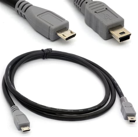 Bshtu Micro Usb To Mini 5 Pin Usb Extension Cable Code Otg