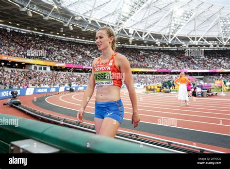 Nadine Visser participating in the Heptathlon at the World Athletics ...