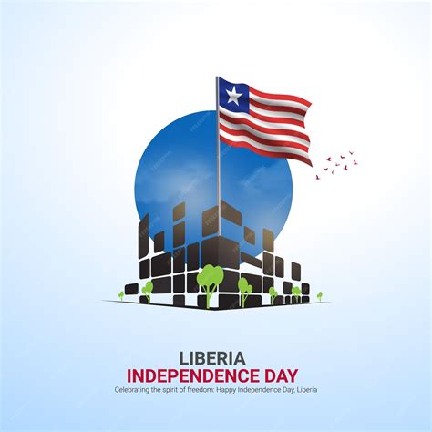 Premium Vector | Liberia independence day celebration liberia