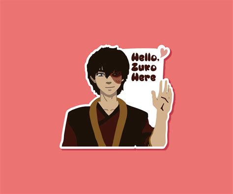 Hello Zuko Here Vinyl Sticker Avatar The Last Airbender Etsy