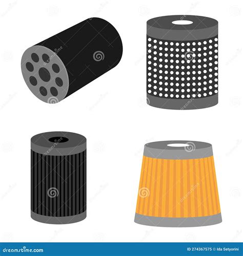 Car Oil Filter Icon Vector Stock Illustration Illustration Of Object