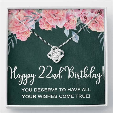 Happy 22nd Birthday Gifts For Women Girls, 22 Years Old Necklace For ...