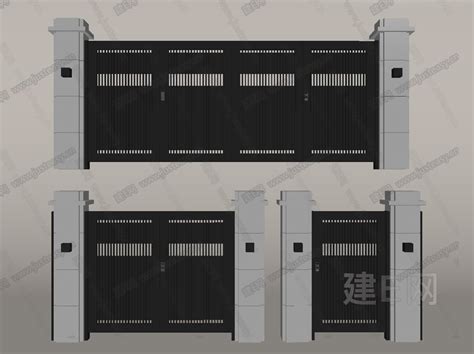 现代庭院门模型su模型下载 Id109794038 建e室内设计网